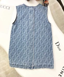 25SS春夏新作 KID’S 服 フェンディ ワンピース スカート 2503Arij198-FE1523