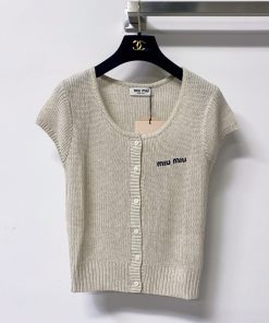 26SS夏服 ミュウミュウ 半袖Tシャツ トップス?2606BLJ200-MI1661