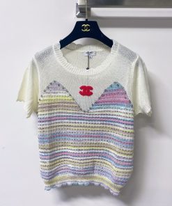 26SS夏服 シャネル 半袖Tシャツ トップス?2606BLJ220-CH1745