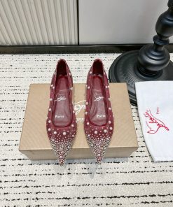 靴 クリスチャン ルブタン シューズ ローファー/フラットシューズ レディース2606JTJ350-CL003